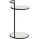 Parga 25 X 14 inch Black / Marble Look Outdoor End Table